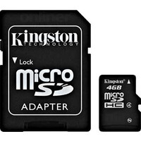 Карта памяти Kingston microSDHC 4 Гб (SDC4/4GB)