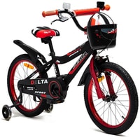Детский велосипед Delta Sport 16 2020 (черный/красный)