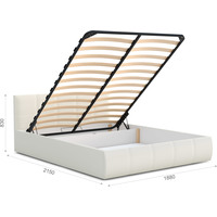 Кровать Sofos Верона тип A с ПМ 180x200 Teos Milk