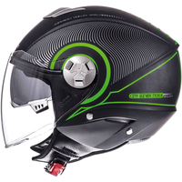 Мотошлем MT Helmets City Eleven SV Tron Matt (XS, черный/зеленый)
