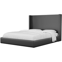 Кровать Mebelico Ларго 160x200 (экокожа, черный)