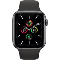 Умные часы Apple Watch SE 44 мм (алюминий серый космос/черный спортивный) в Пинске