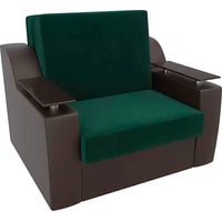 Кресло-кровать Mebelico Сенатор 105468 60 см (зеленый/коричневый)
