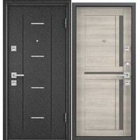 Металлическая дверь Torex Дельта MP-28 205x96 (черный/серый, левый)