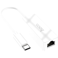 Сетевой адаптер Hoco UA22 USB Type-C - RJ45 (1.3 м, белый)