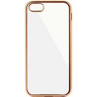 Чехол для телефона InterStep Frame для Apple iPhone 5/5S (прозрачный/золотистый)
