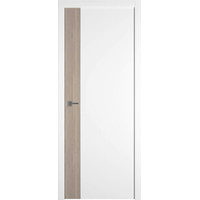 Межкомнатная дверь Юркас Urban V 70x200 (ice/вставка red oak/кромка silver edge)