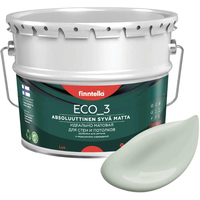 Краска Finntella Eco 3 Wash and Clean Akaatti F-08-1-9-LG169 9 л (серо-зеленый)