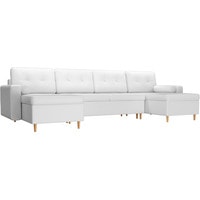 П-образный диван Лига диванов Белфаст 31563 (экокожа, белый)