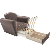 Кресло-кровать Мебель-АРС Квартет (бархат, серо-шоколадный Star Velvet 60 Cofee)