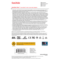 Карта памяти SanDisk Ultra SDSQUAR-016G-GN6MA microSDHC 16GB (с адаптером)