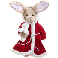 Классическая игрушка Bearington Зайка в новогоднем костюме с собачкой (41 см) [986039]