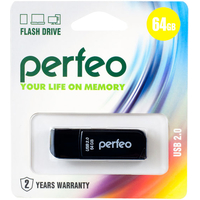 USB Flash Perfeo C10 64GB (черный) [PF-C10B064]