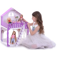 Кукольный домик Krasatoys Дом Марина с мебелью 000267 (белый/сиреневый)