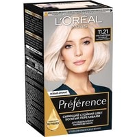 Крем-краска для волос L'Oreal Recital Preference 11.21 ультраблонд перламутровый