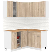 Готовая кухня Кортекс-мебель Корнелия Лира 1.5x1.4 (дуб сонома/дуб бунратти)