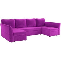 П-образный диван Лига диванов Гесен 29331 (микровельвет, фиолетовый)