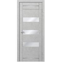 Межкомнатная дверь MDF-Techno Dominika 104 80x200 (бетон белый, стекло лакобель черный) в Пинске