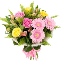 Цветы, букеты Bloom Букет с розами «Гелиос» (средний)