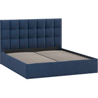 Кровать Трия Эмбер универсальный тип 1 с ПМ 160x200 (микровелюр Wellmart Blue)