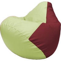 Кресло-мешок Flagman Груша Макси Г2.3-0421 (светло-салатовый/бордовый)