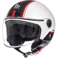Мотошлем MT Helmets Street Entire D1 Gloss (XS, белый/красный)