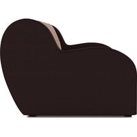 Кресло-кровать Мебель-АРС Аккордеон Барон (микровелюр/экокожа, кордрой бежевый/коричневый)