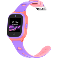 Детские умные часы LeeFine Q27 4G (розовый/фиолетовый)