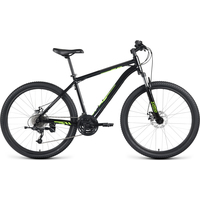 Велосипед Forward Katana 27.5 D 2023 (черный/ярко-зеленый)