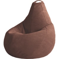 Кресло-мешок Мама рада! с двойным чехлом (велюр плюш, L, шоколад, smart balls)