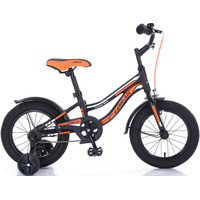 Детский велосипед Lorak Junior 14 Boy (матовый черный/оранжевый)