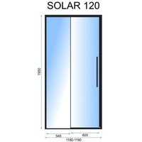 Душевая дверь Rea Solar 120 (золото/прозрачное стекло)