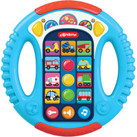 Развивающая игрушка Азбукварик Музыкальный руль. Веселые машинки 3303С (голубой)