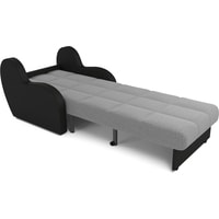 Кресло-кровать Мебель-АРС Аккордеон Барон (рогожка/экокожа, серый/черный)