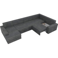 П-образный диван Лига диванов Мэдисон 28882 (рогожка, серый)