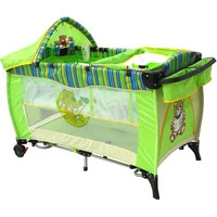 Манеж-кровать Baby Prestige Delux 2 уровня (зеленый)