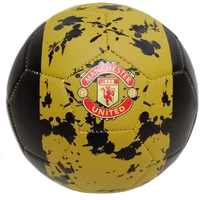 Футбольный мяч Zez FT-1101 (5 размер, черно-горчичный/Манчестер Юнайтед)