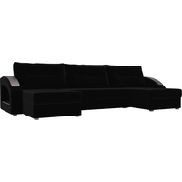 П-образный диван Лига диванов Канзас 101194 (черный)