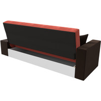 Диван Лига диванов Лига-020 стол справа 118500 (микровельвет, коралловый/коричневый/коричневый)