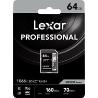 Карта памяти Lexar Professional 1066x SDXC LSD1066064G-BNNNG 64GB