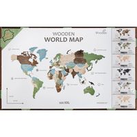 Пазл Woodary Карта мира на английском языке XXL 3189