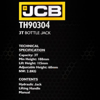 Бутылочный домкрат JCB TH90304 (3т)
