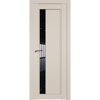 Межкомнатная дверь ProfilDoors 2.71U L 80x200 (санд/стекло черный триплекс)