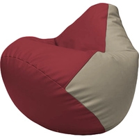 Кресло-мешок Flagman Груша Макси Г2.3-2102 (бордовый/светло-серый)