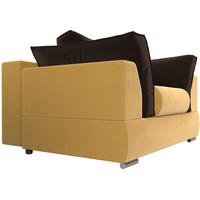 Интерьерное кресло Mebelico Пекин 116021 (микровельвет, желтый/коричневый)