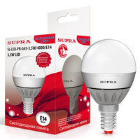 Светодиодная лампочка Supra SL-LED-PR-G45 E14 3.5 Вт 4000 К [SL-LED-PR-G45-3.5W/4000/E14]