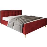 Кровать Настоящая мебель Pinko 90x200 (вельвет, красный)