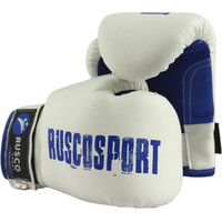 Тренировочные перчатки Rusco Sport 6 oz (белый/синий)