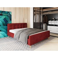 Кровать Craftmebel Pinko 200x160 (вельвет, красный)