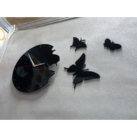Настенные часы MALK Бабочки XXL (черный) [1106XXL]
